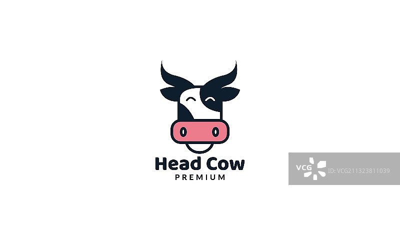 可爱卡通奶牛头像笑脸图片素材