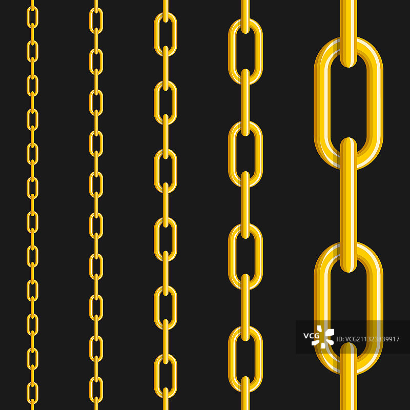无缝金色链条图案（银色系）图片素材