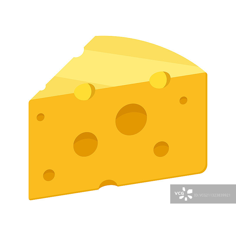 白色背景上的黄色奶酪图标图片素材