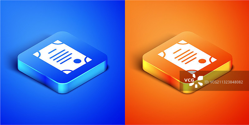 蓝色背景的2.5D死亡证明图标图片素材