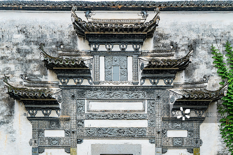 中式徽派古建筑景观图片素材