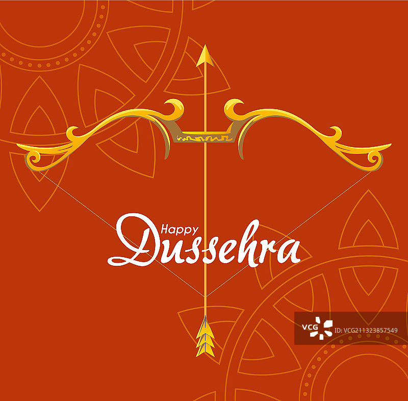 金色弓箭曼陀罗装饰图片素材