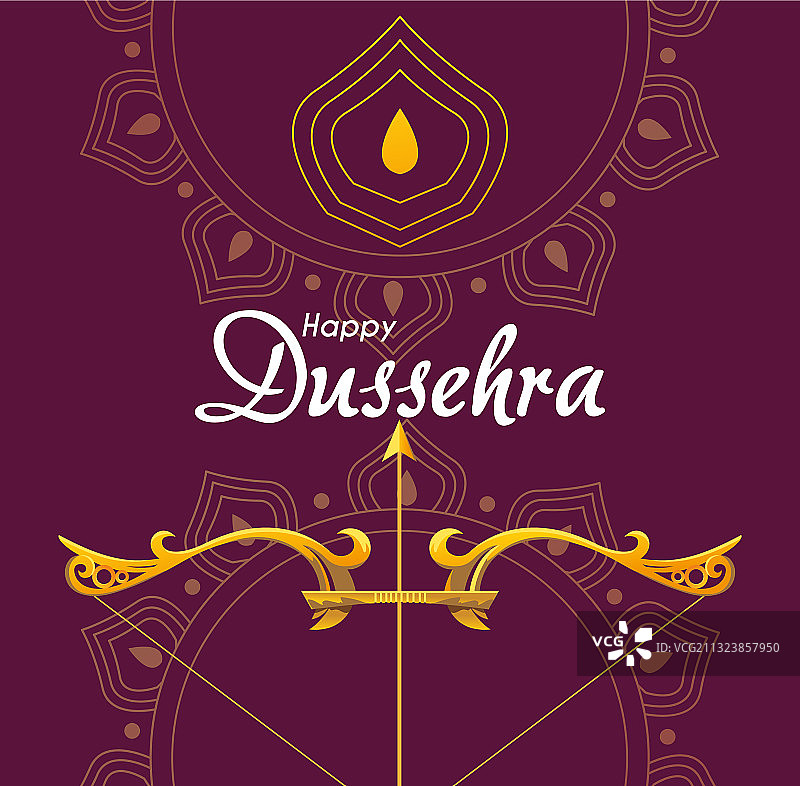 金色弓箭曼陀罗装饰图片素材