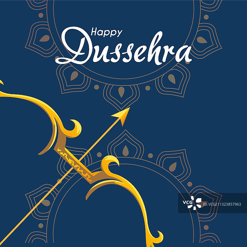 金色弓箭曼陀罗装饰图片素材