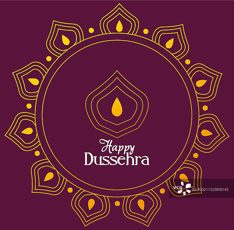 紫色背景上的金色曼陀罗装饰图片素材