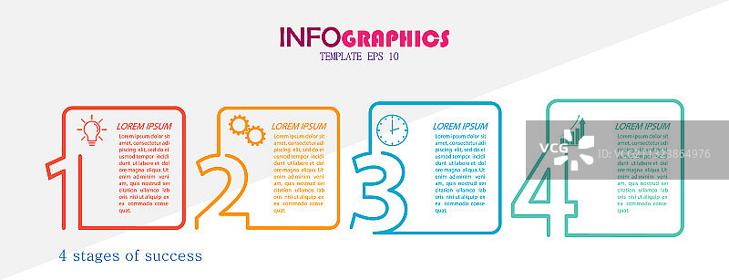 四个阶段的商业培训模板图片素材