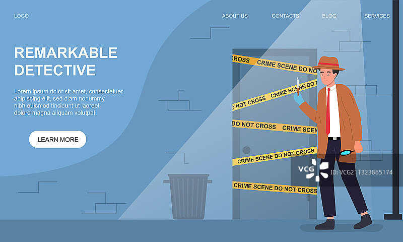 私人侦探与调查概念图片素材