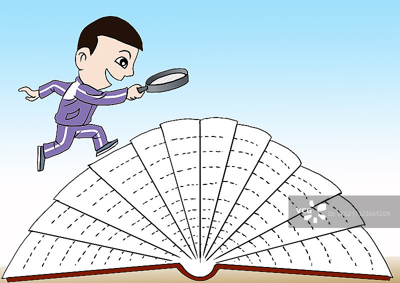 插画：求知探索图片素材