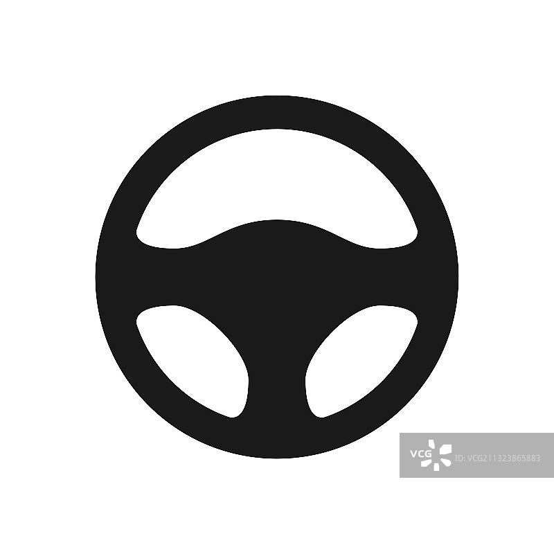 白色背景上的方向盘图标图片素材