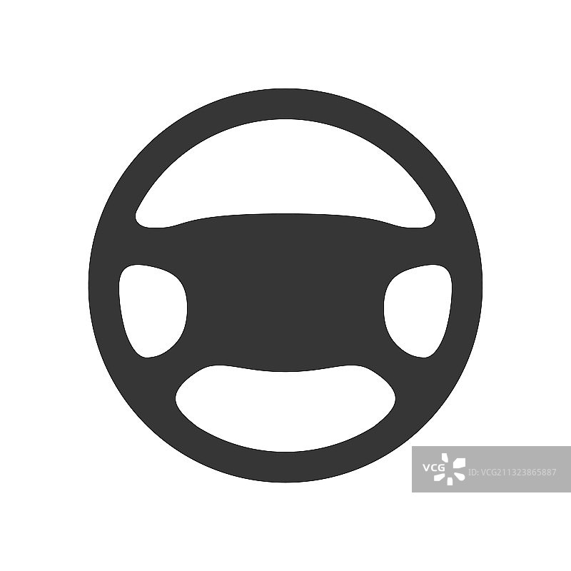白色背景上的方向盘图标图片素材