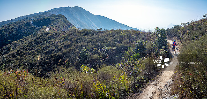 香港大埔九龙坑山八仙岭越野跑图片素材