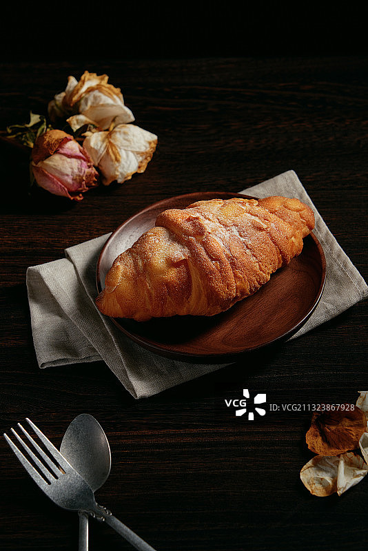 可颂，牛角包，烘焙图片素材