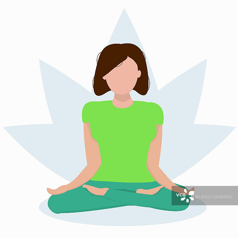 年轻女子做瑜伽图片素材