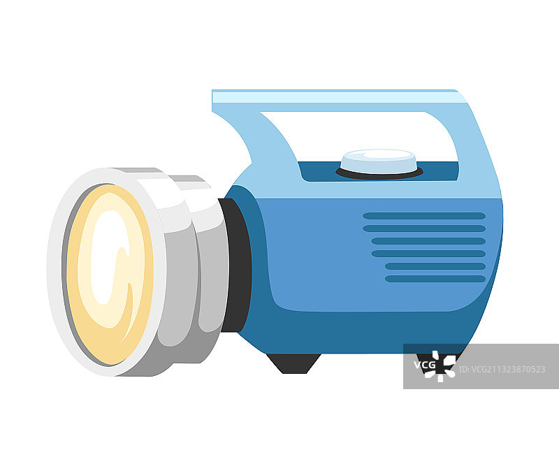 蓝色大号手电筒图片素材