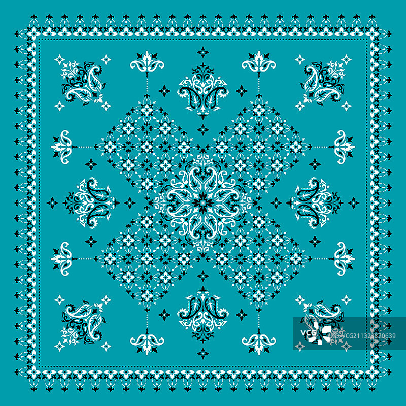 传统佩斯利花纹装饰图片素材