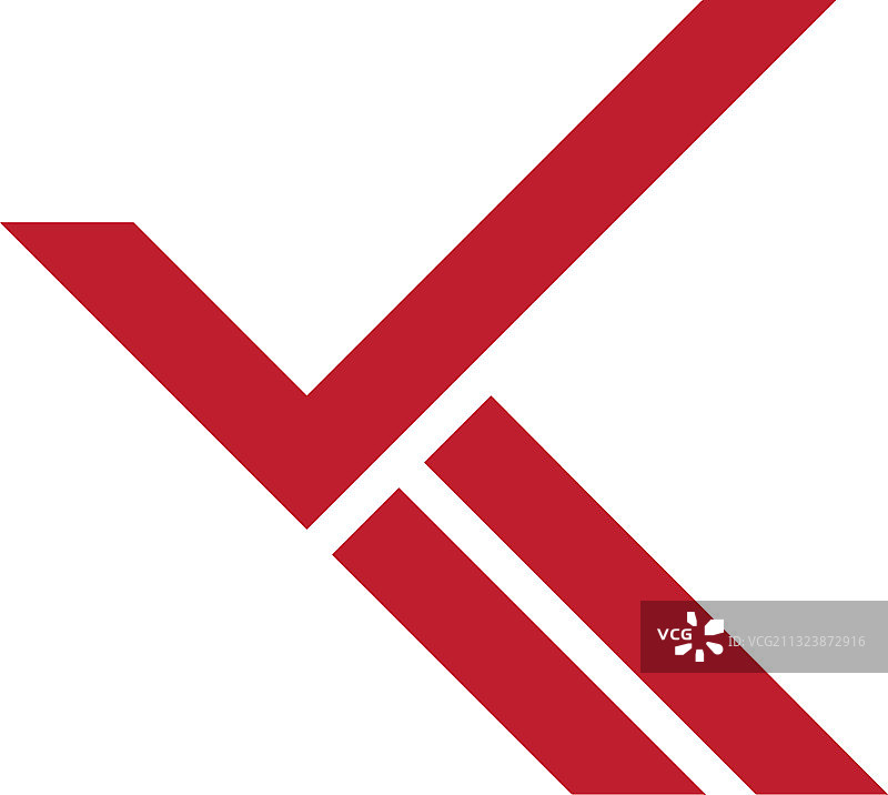 VK字母条纹简约几何标志图片素材