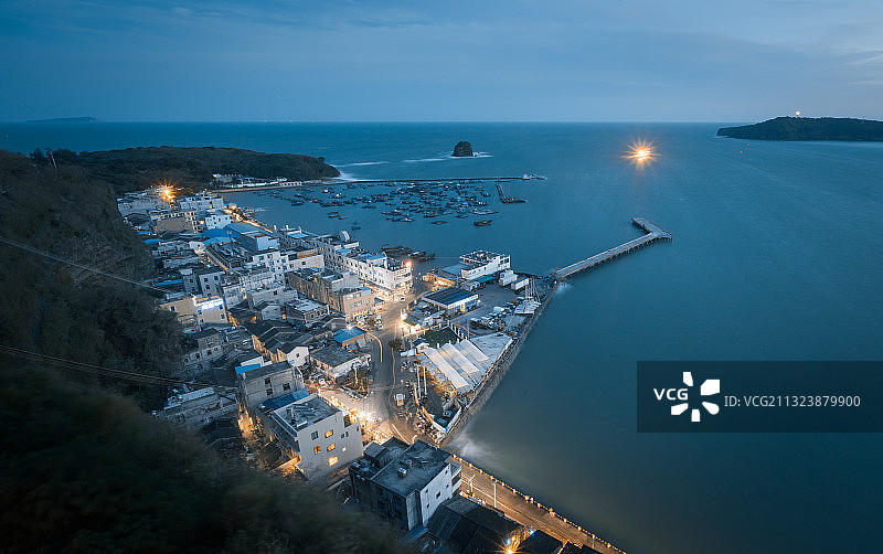 广西北海涠洲岛南湾夜景图片素材