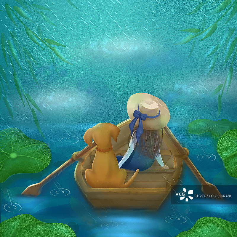 烟雨绵绵图片素材