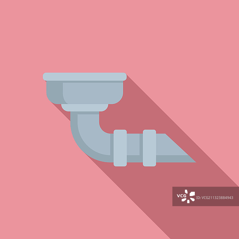 排水沟图标扁平风格图片素材