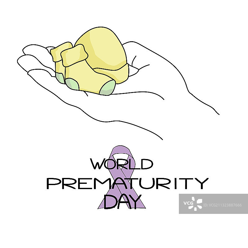 世界早产日：小袜子和帽子图片素材