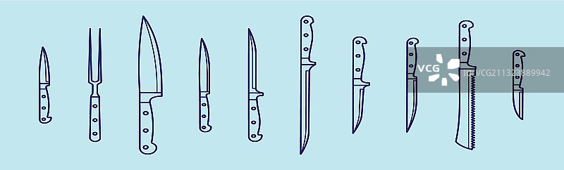 卡通切肉刀图标设计模板图片素材