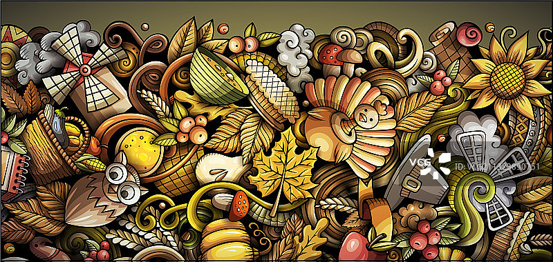 感恩节涂鸦图片素材