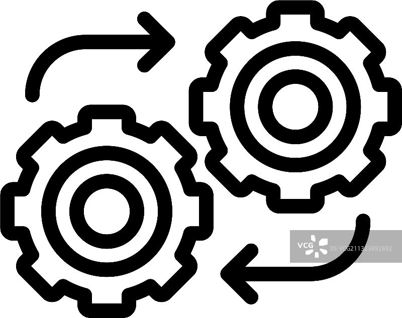齿轮适应图标轮廓样式图片素材