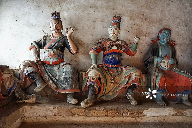 山西五台山佛光寺佛像图片素材