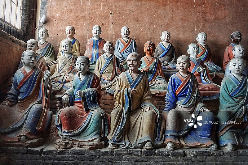 山西五台山佛光寺佛像图片素材