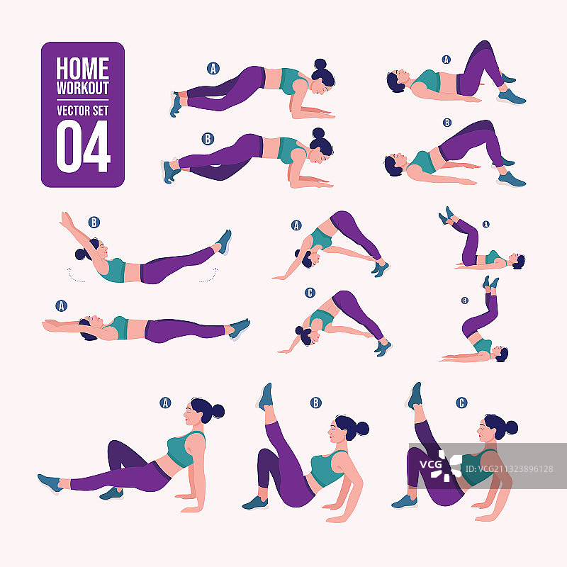 女性锻炼套装图片素材