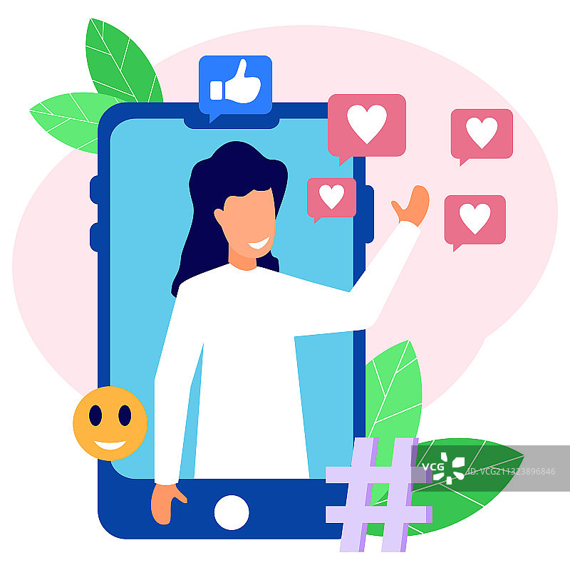 卡通人物图形网红图片素材