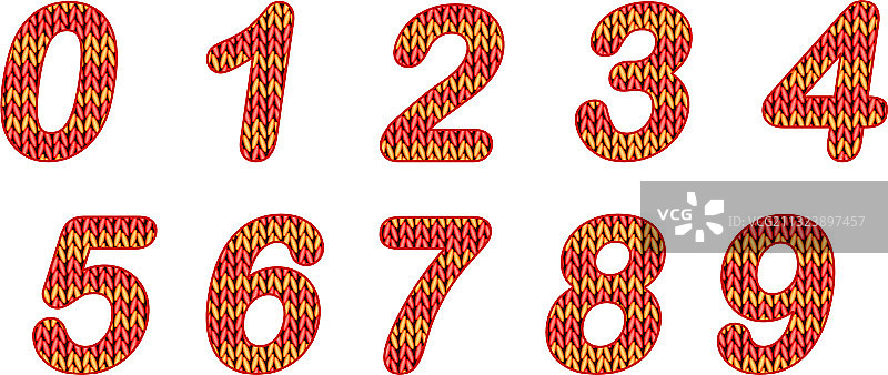 针织数字纹理针织套装图片素材