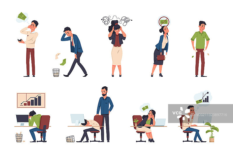 破产财务问题概念人群图片素材