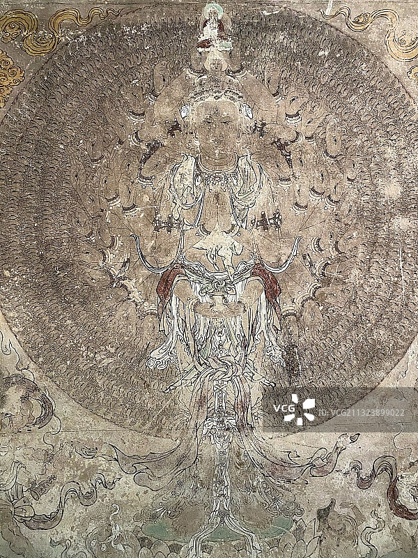中国敦煌莫高窟壁画局部图片素材