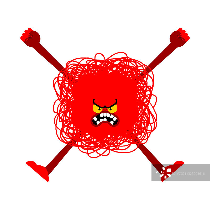 愤怒的红脸恶魔符号图片素材