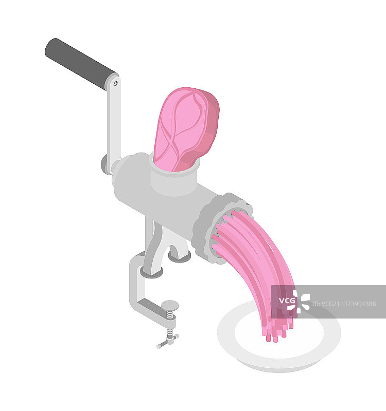 绞肉机和碎肉图片素材