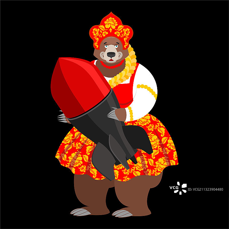 俄罗斯炸弹与熊：核武器图片素材
