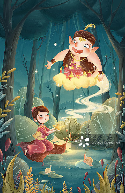 阿拉丁神灯图片素材