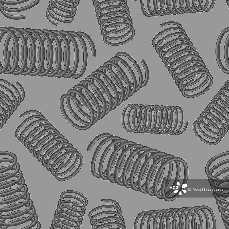 金属弹簧图案无缝背景图片素材