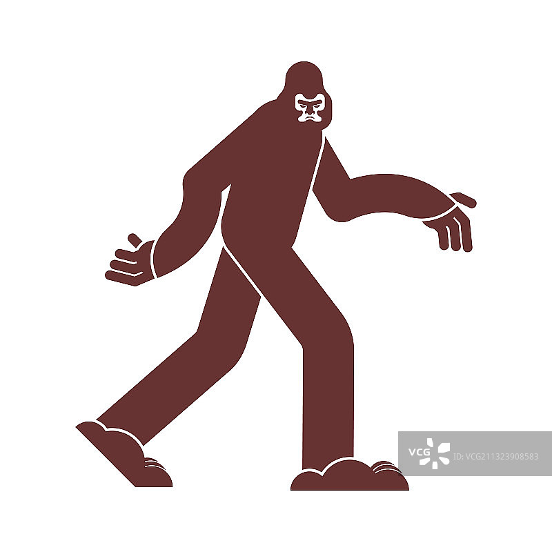 大脚怪图标：雪人标志图片素材