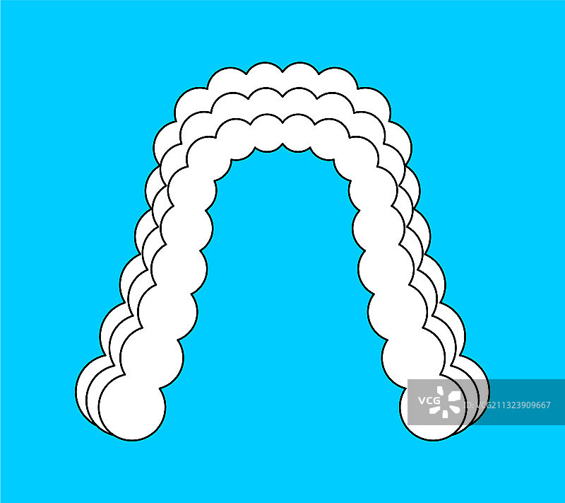 法官假发白色卷发图片素材