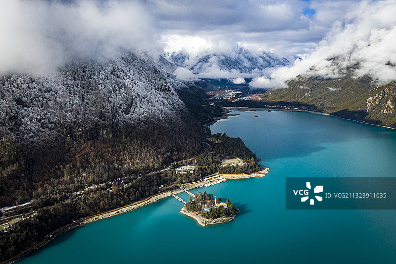 巴松措图片素材