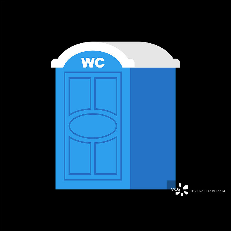 独立塑料街边WC便携式厕所图片素材