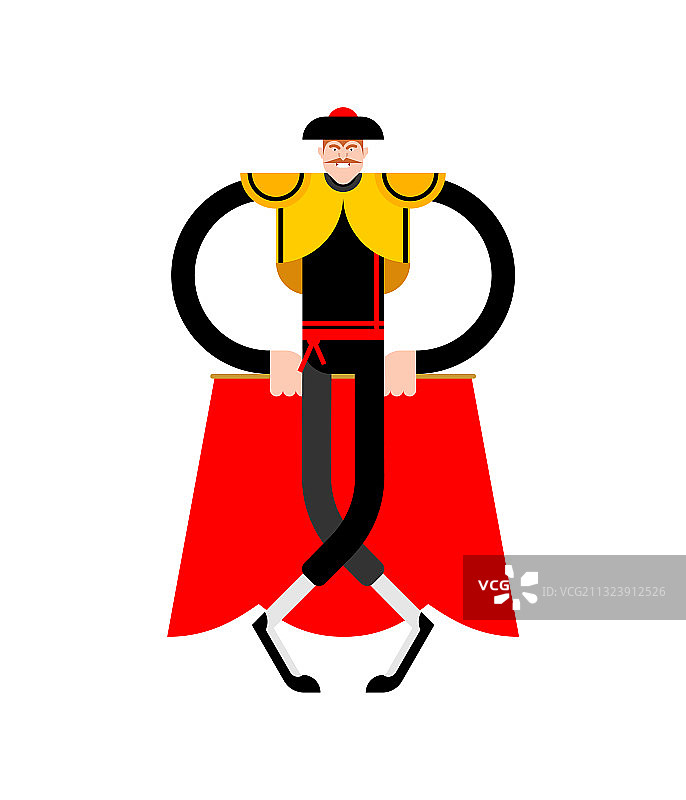 斗牛士卡通形象图片素材