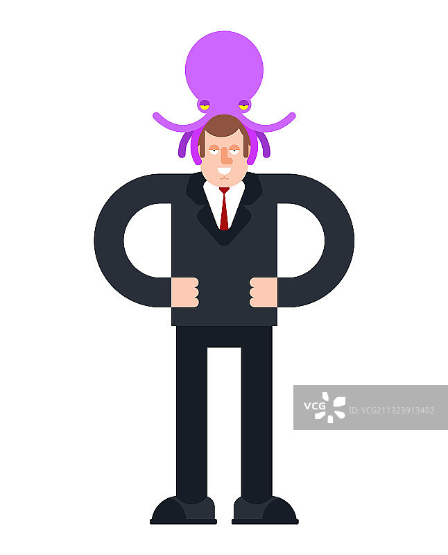 头部精神控制外星章鱼图片素材