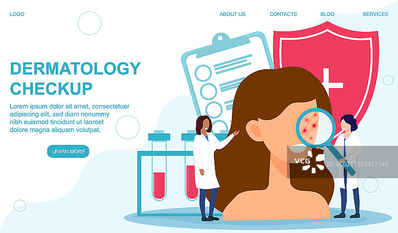 皮肤科检查概念图片素材