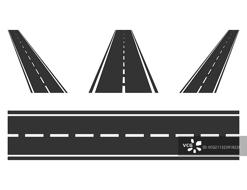 俯视角度的沥青道路素材图片素材
