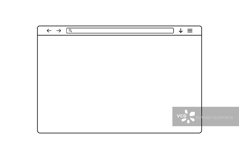 网页浏览器窗口简易轮廓网页图片素材