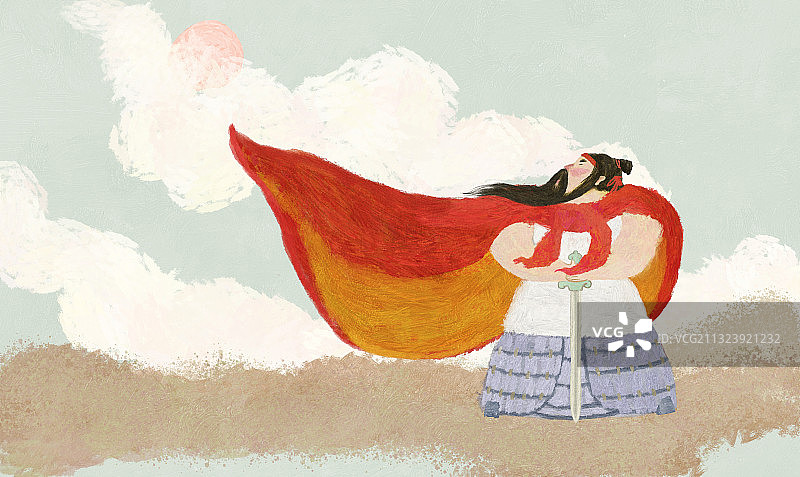 历史人物油画绘本图片素材