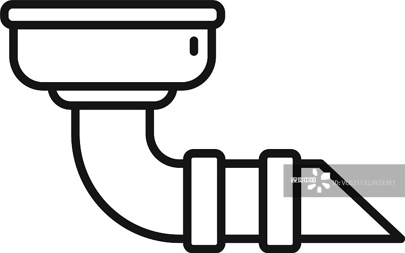 排水沟图标轮廓样式图片素材